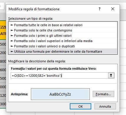 incolla funzione dollaro