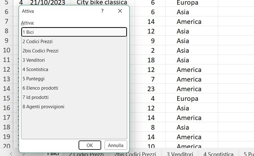 Come spostarsi velocemente tra i fogli di Excel